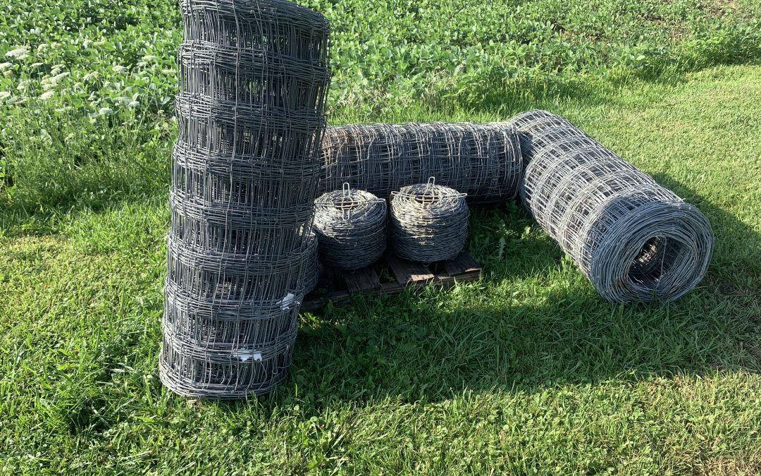 Bundles of Woven & Barb Wire Fence