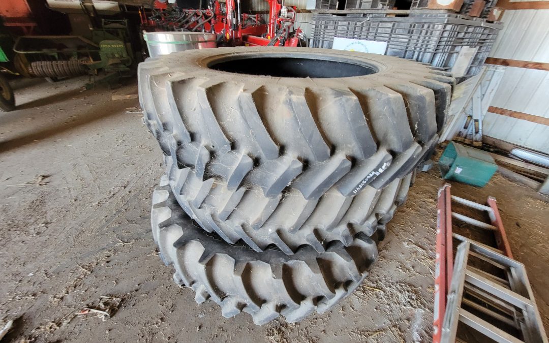 (3) Firestone 480x80R42 Tires