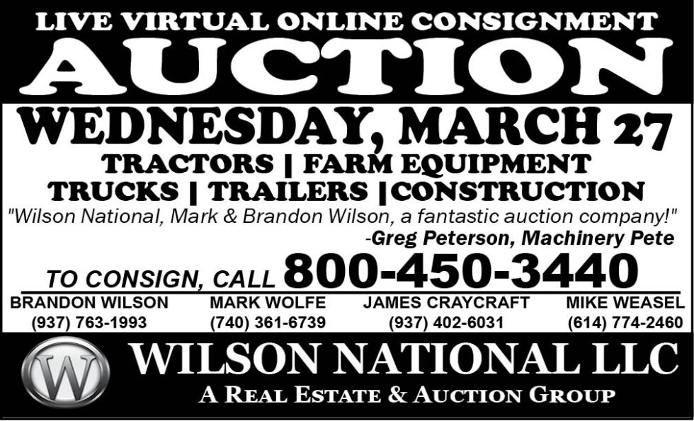 LIVE ONLINE CONSIGNMENT AUCTION Wilson National